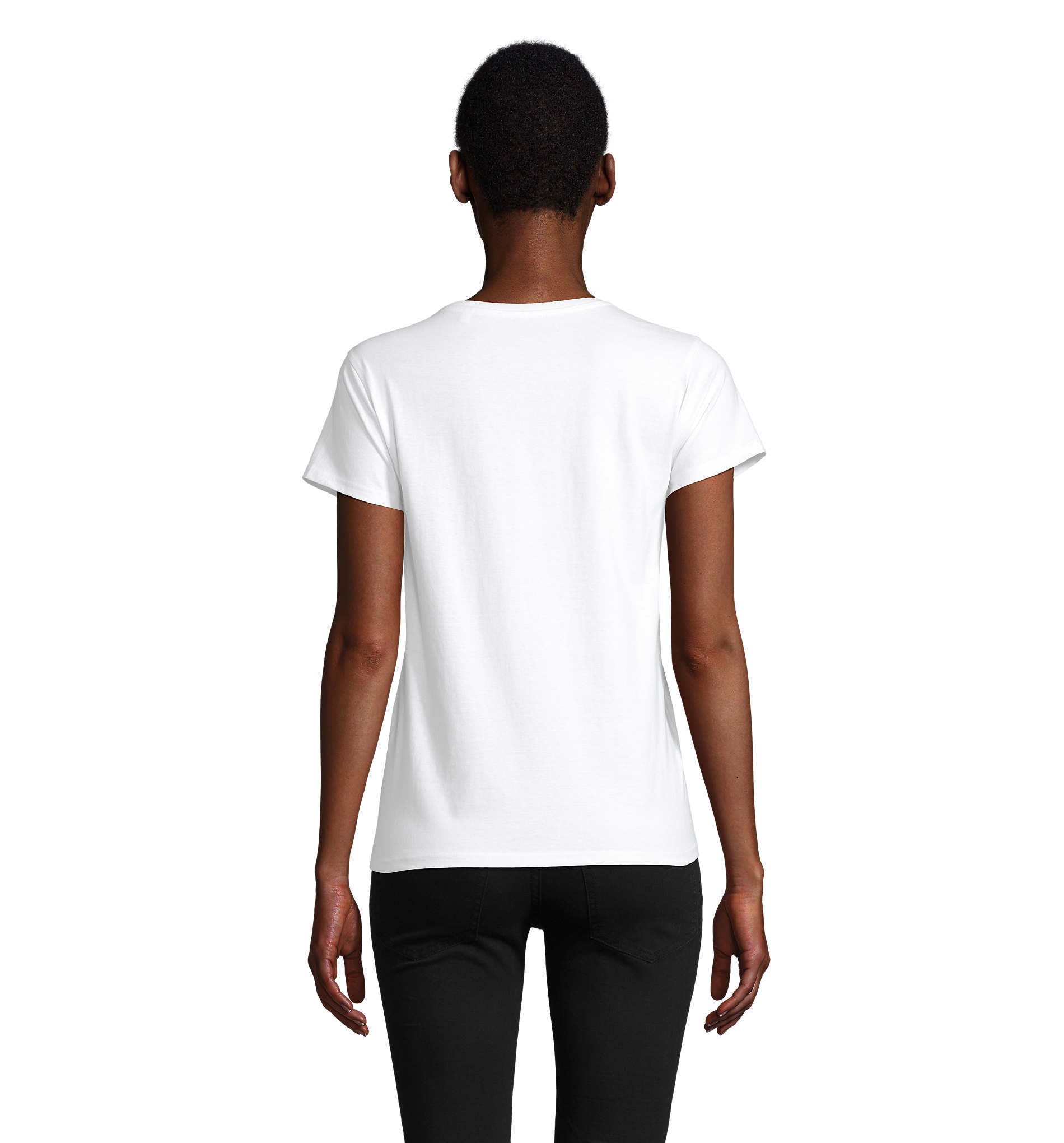 T-shirt mulher jersey de cor branco