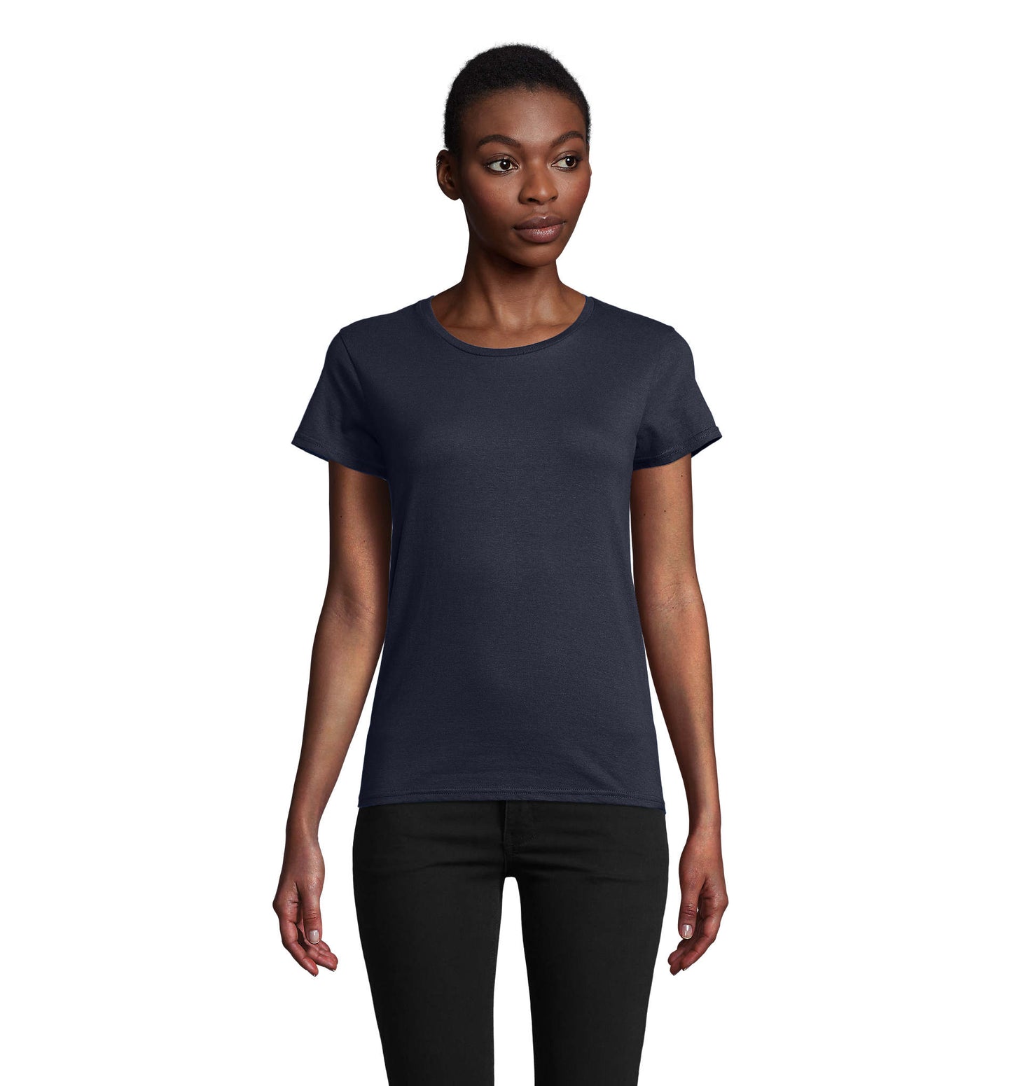 T-shirt mulher jersey de cor cinzento ratinho
