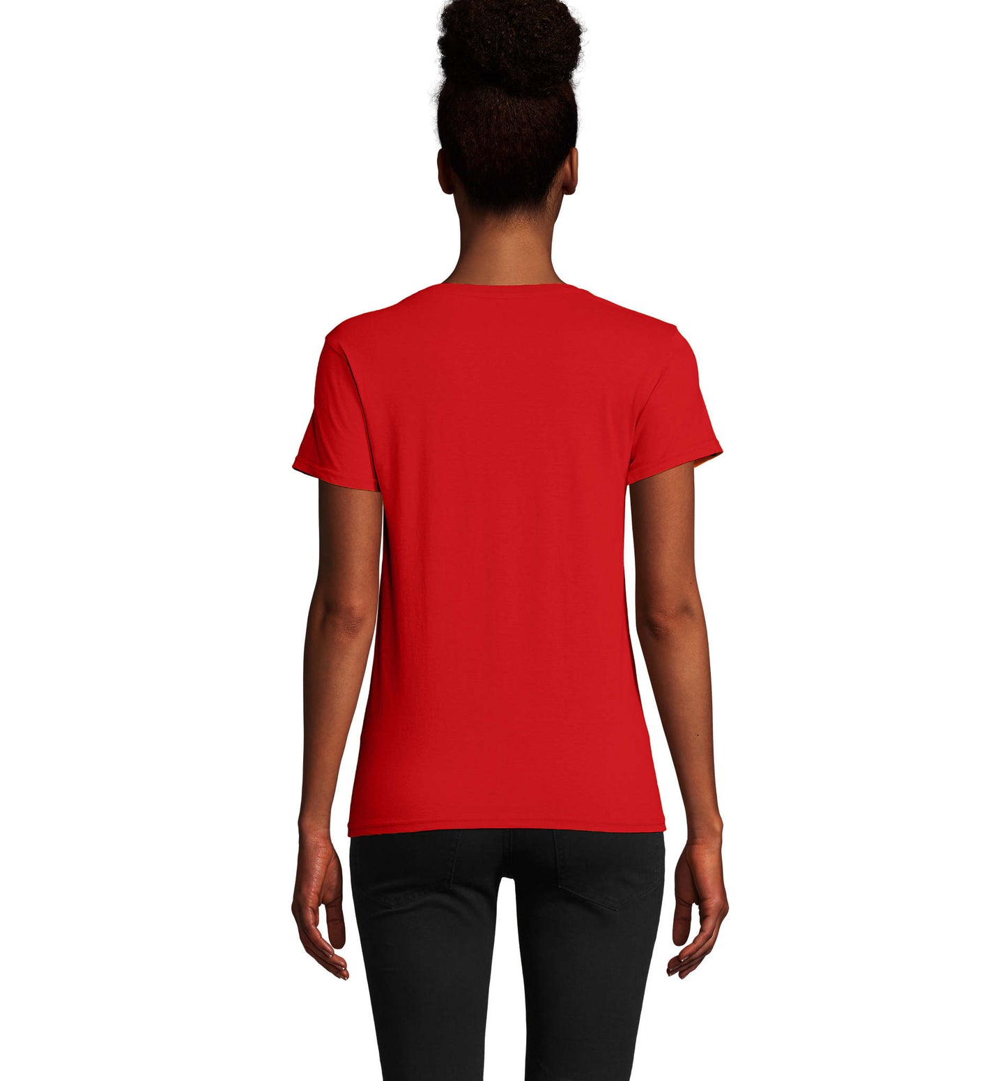 T-shirt mulher jersey de cor vermelho