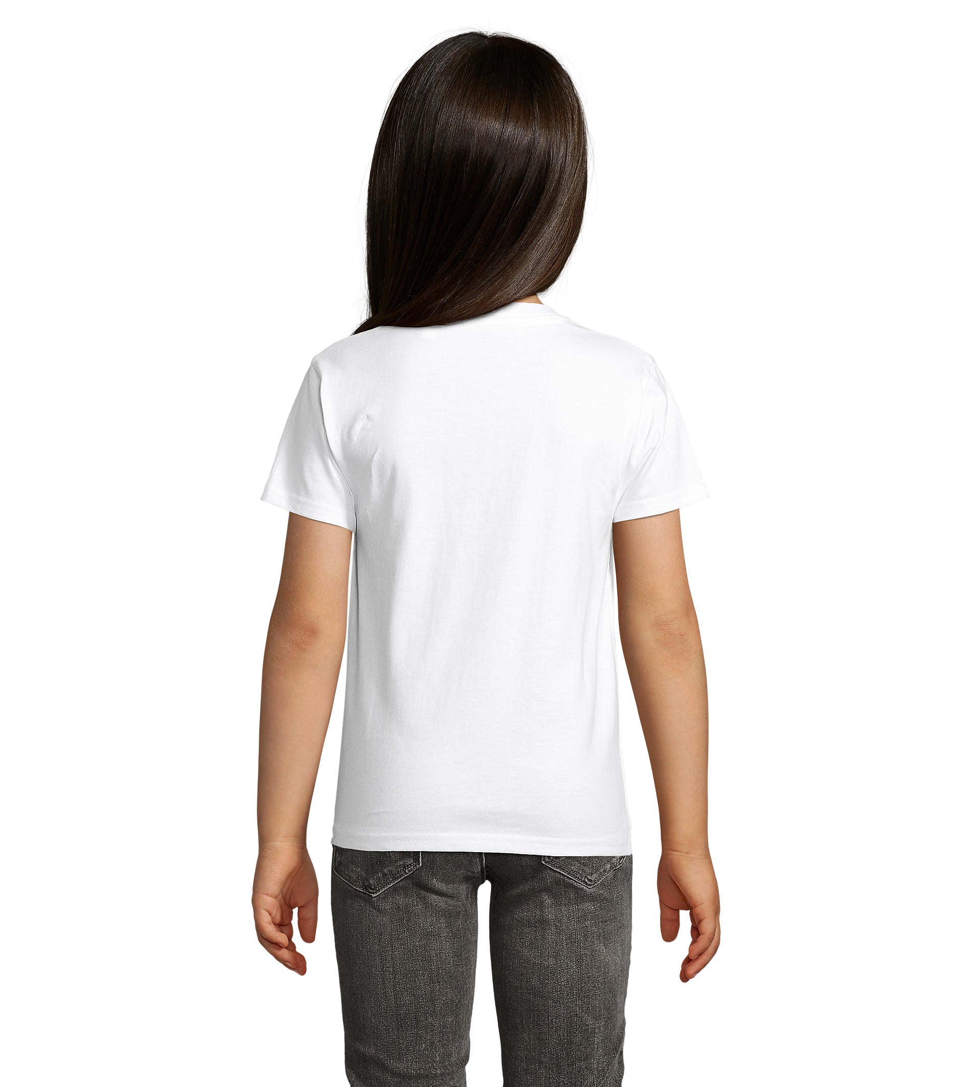 T-shirt criança jersey de cor branco