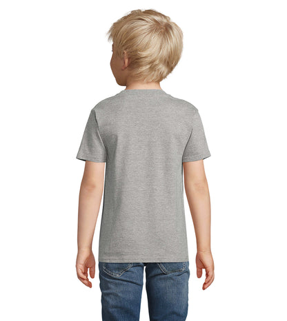 T-shirt criança jersey de cor cinzento matizado