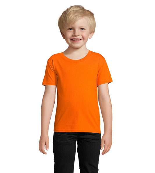 T-shirt criança jersey de cor laranja