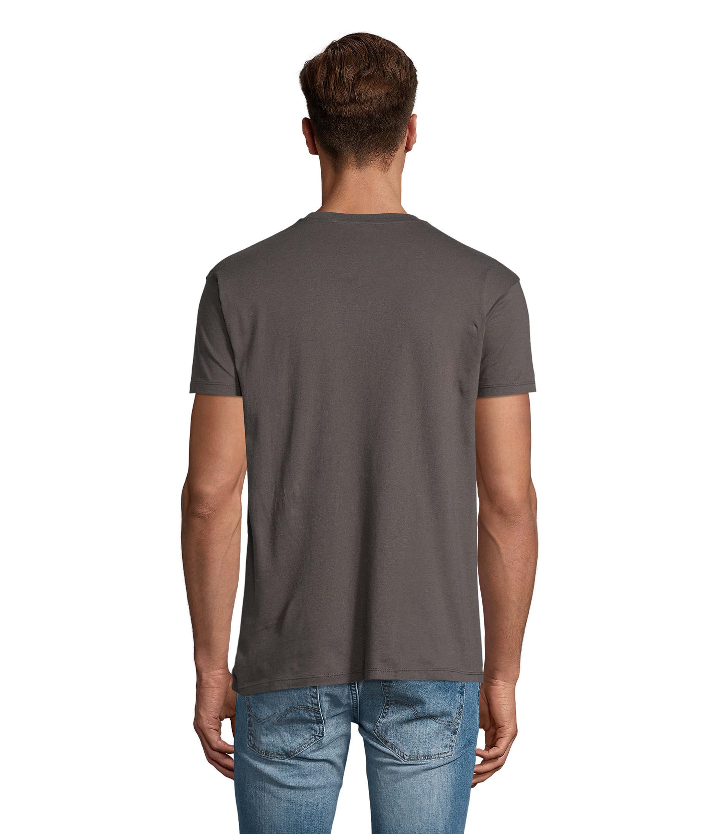 T-shirt unissexo de cor cinzento escuro