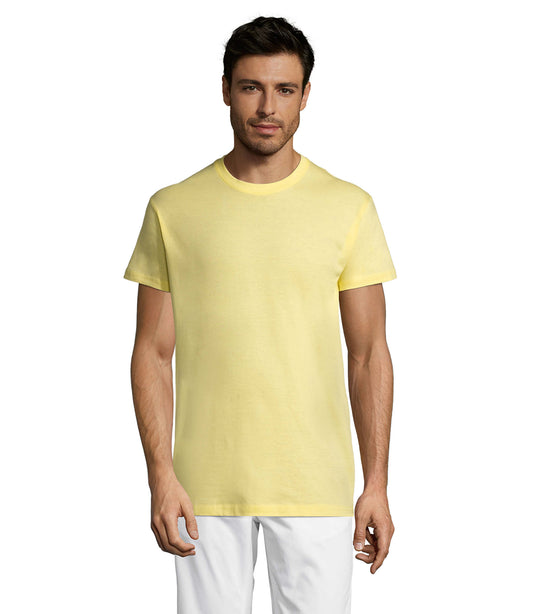 T-shirt unissexo de cor amarelo claro