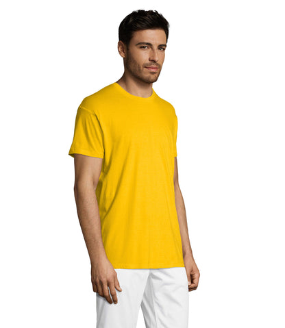 T-shirt unissexo de cor amarelo