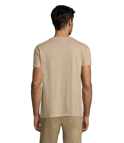 T-shirt unissexo de cor areia