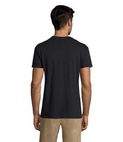 T-shirt unissexo de cor azul marinho