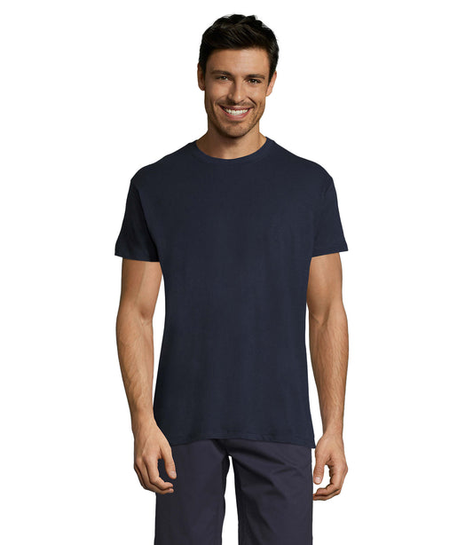 T-shirt unissexo de cor azul profundo