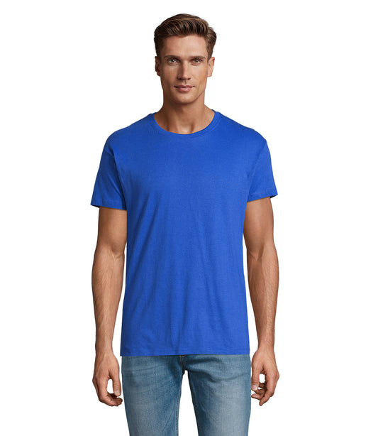 T-shirt unissexo de cor azul real/royal