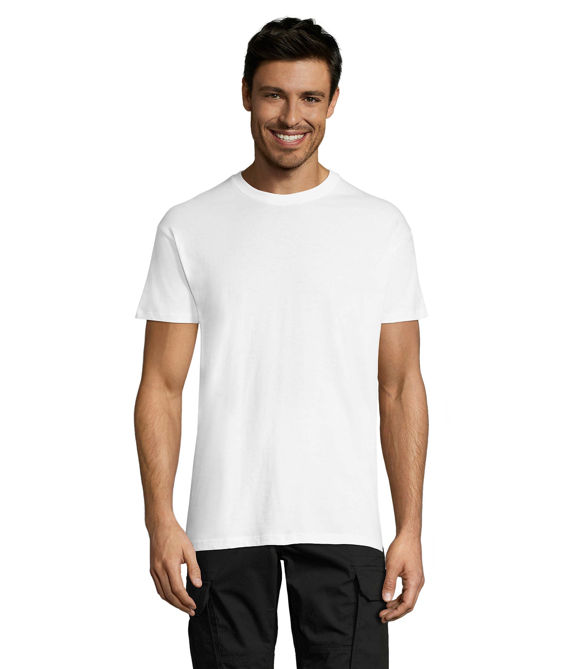 T-shirt unissexo de cor branco