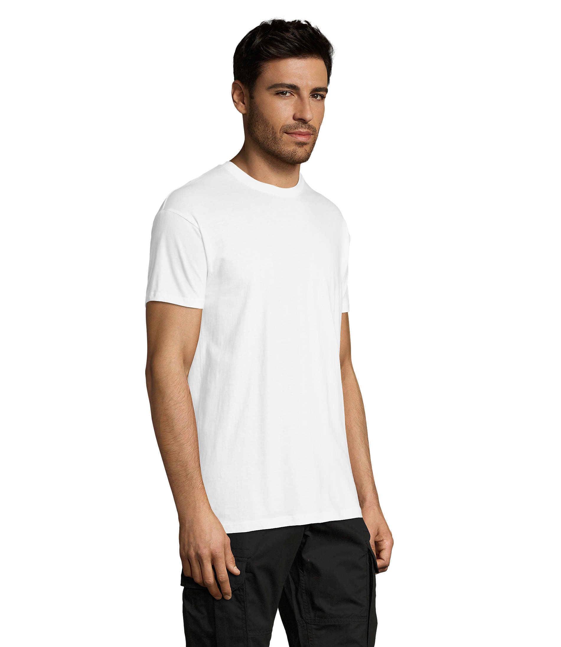 T-shirt unissexo de cor branco