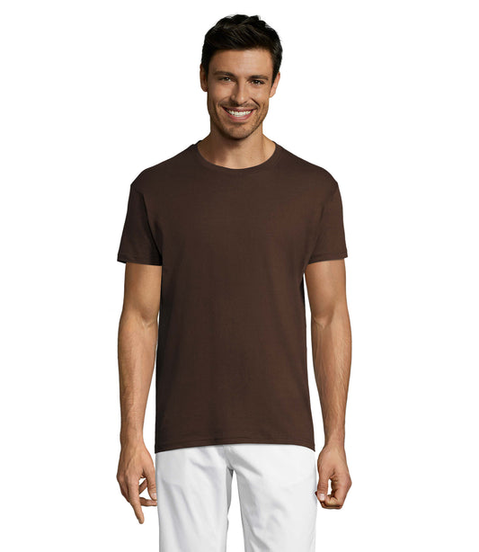 T-shirt unissexo de cor chocolate