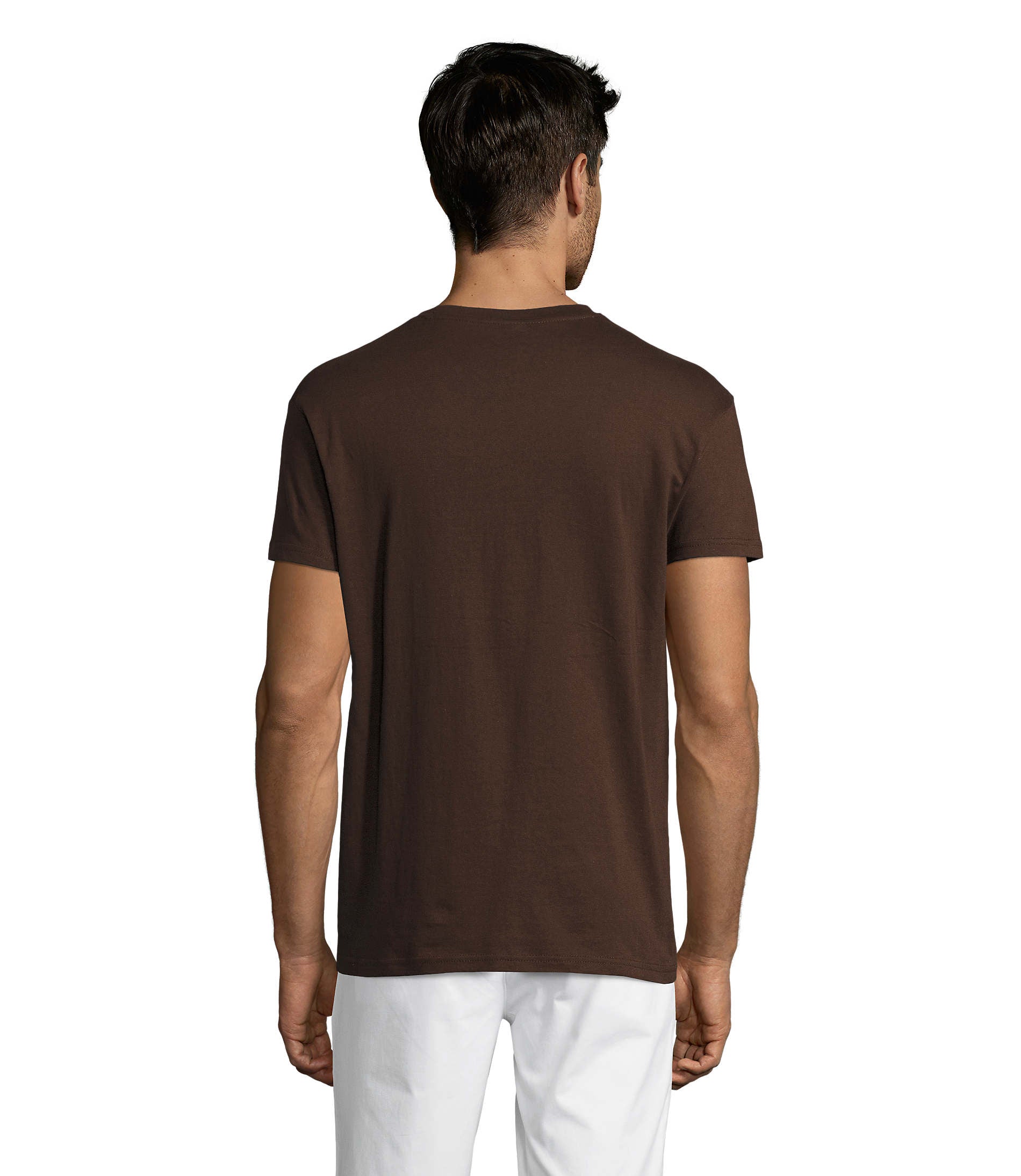 T-shirt unissexo de cor chocolate