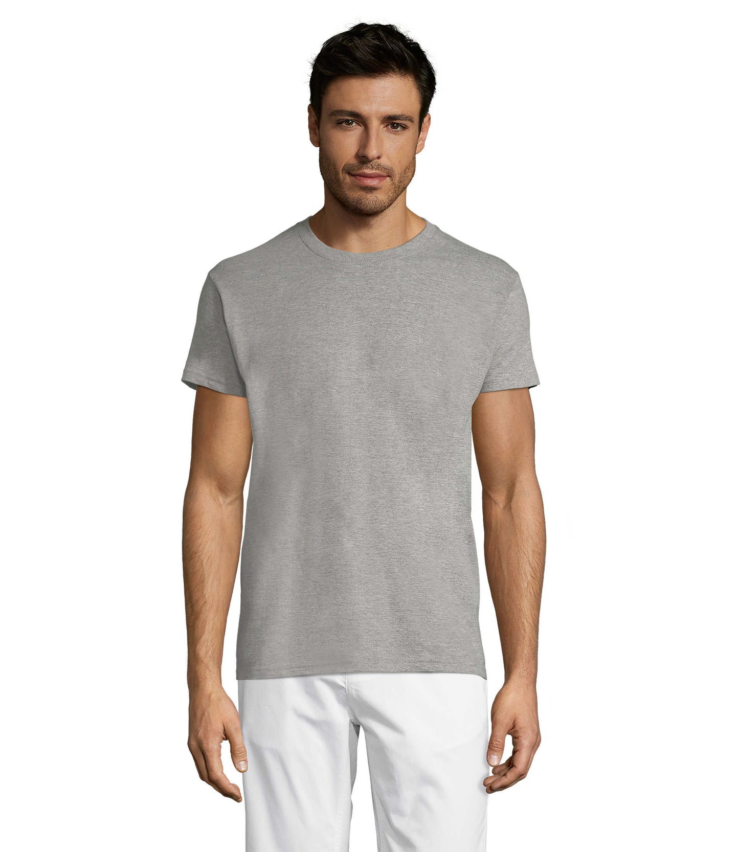 T-shirt unissexo de cor cinzento matizado