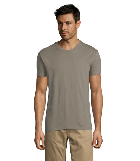 T-shirt unissexo de cor khaki