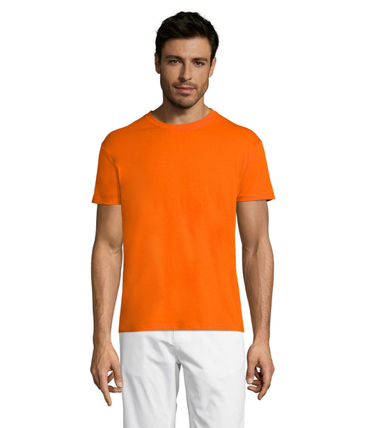 T-shirt unissexo de cor laranja