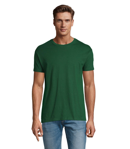 T-shirt unissexo de cor verde garrafa