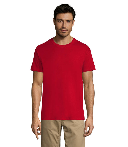 T-shirt unissexo de cor vermelho tango